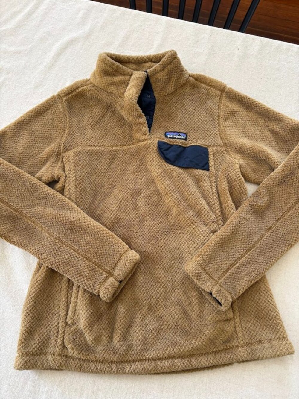 PATAGONIA Re-Tool Snap-T Fleece Pullover Brown/Navy size SMALL
